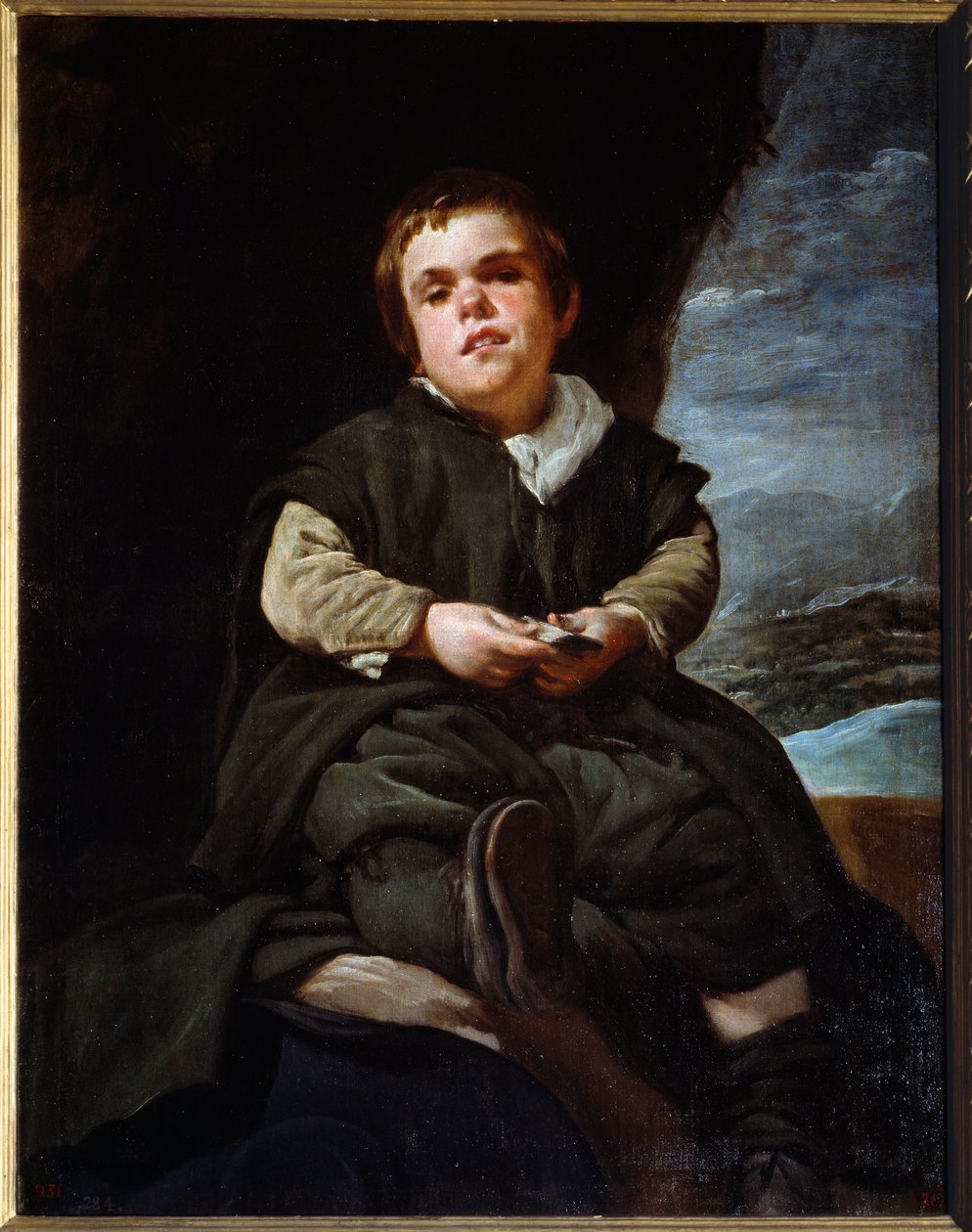 Portret błazna Francisco Lezcano, powiedział dziecko Vallecasa. Obraz Diego Velasqueza (Velazquez autorstwa Diego Velázquez