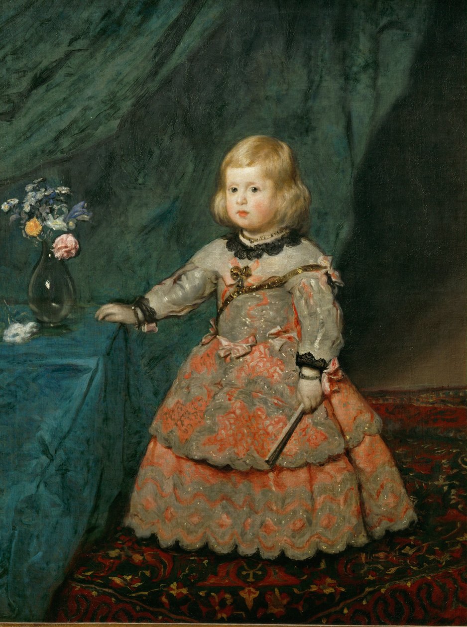 Infantka Margarita Teresa w różowej sukni ... (obraz na płótnie) autorstwa Diego Rodriguez de Silva y Velazquez