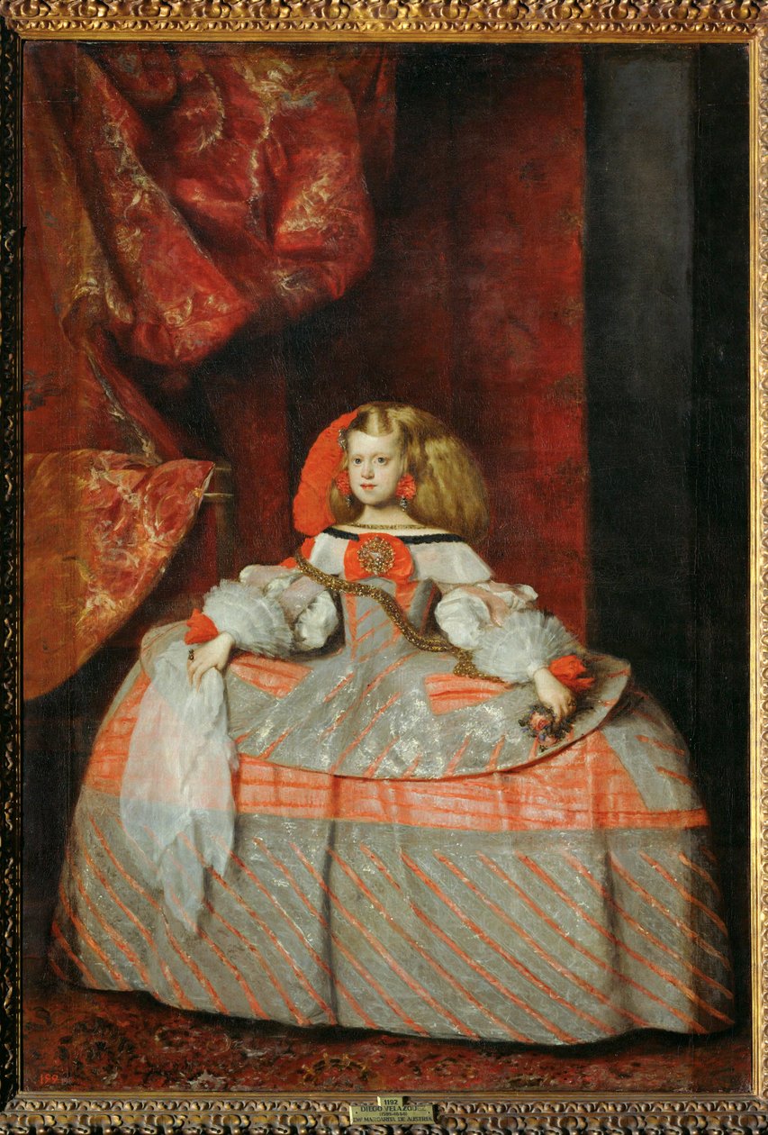 Infantka Margarita Teresa w różowej sukni ... (obraz na płótnie) autorstwa Diego Rodriguez de Silva y Velazquez