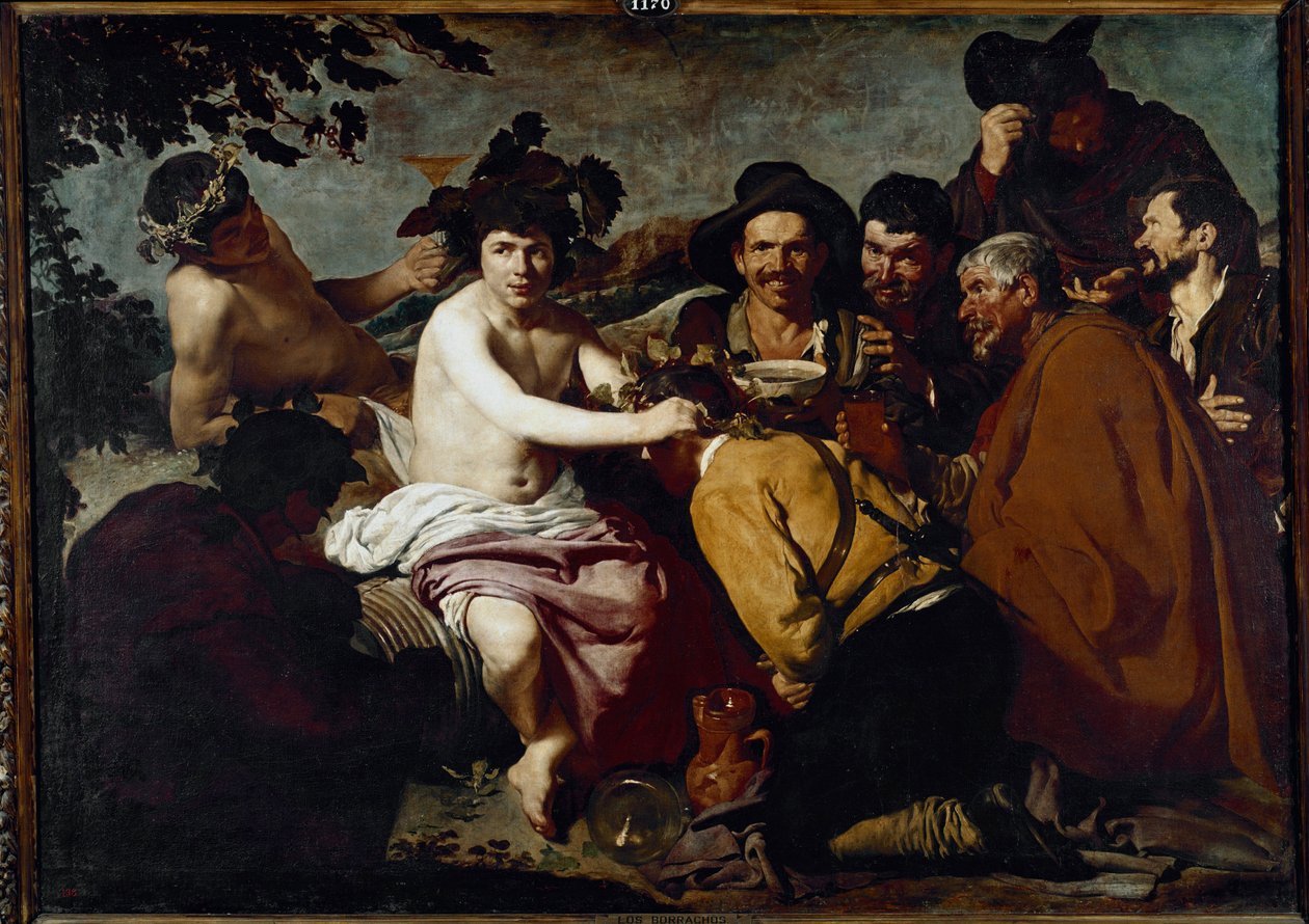 Triumf Bachusa czyli pijaków (olej na płótnie) autorstwa Diego Velázquez