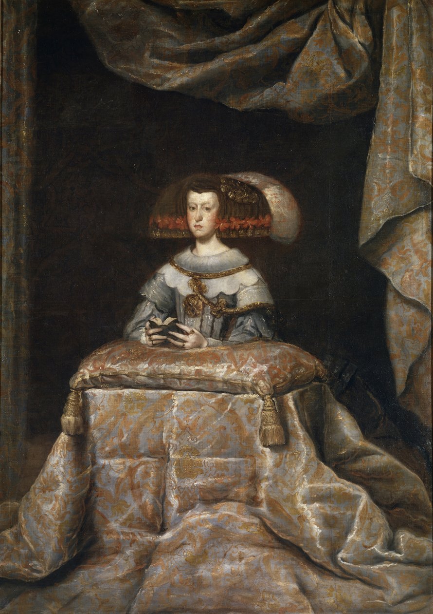 Portret Mariany Austriackiej 16341696, modląca się, ok. 1655 autorstwa Diego Velázquez