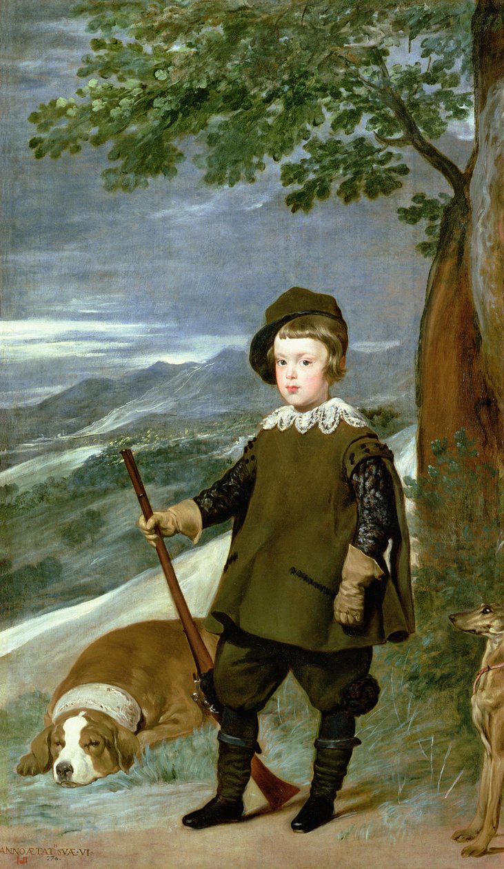 Książę Balthasar Carlos (1629-49) przebrany za myśliwego, 1635-36 autorstwa Diego Velázquez