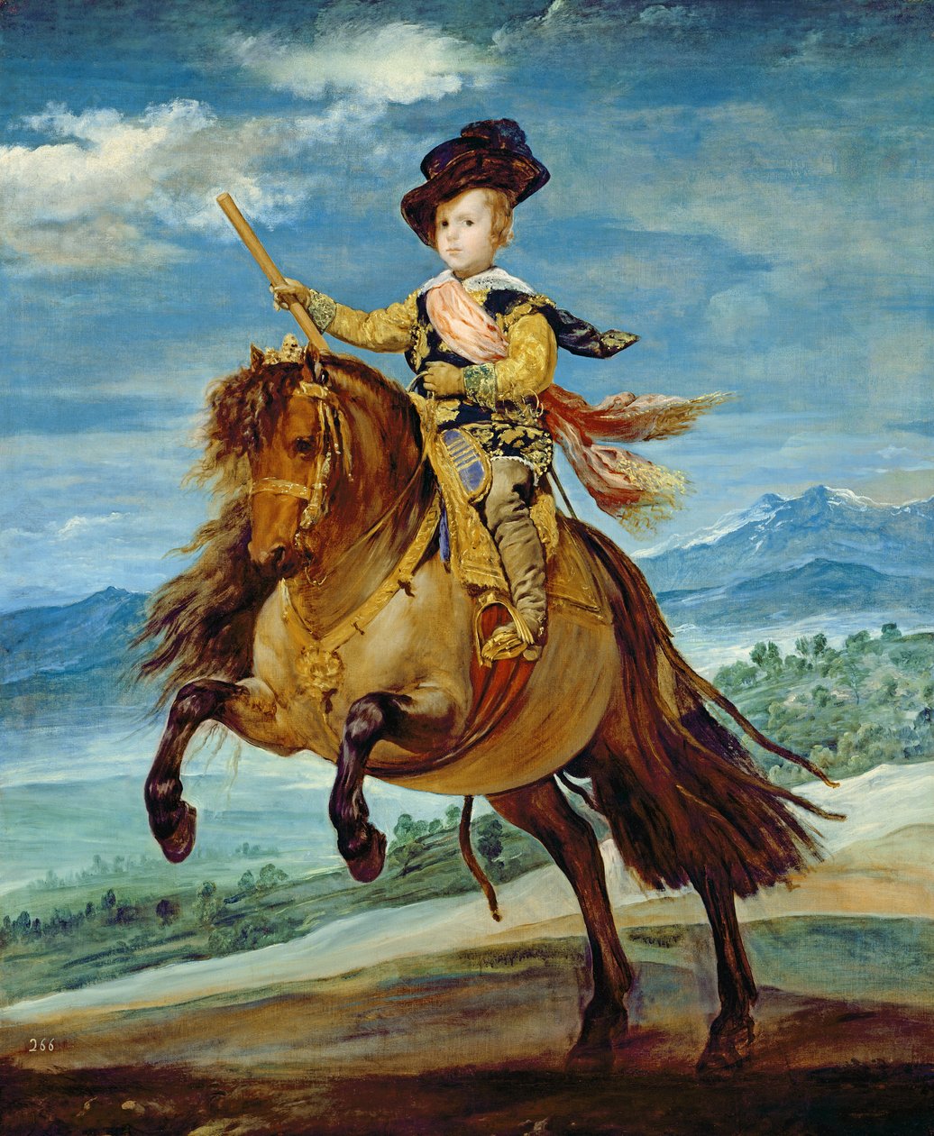 Książę Baltazar Carlos na koniu, ok. 1635-36 autorstwa Diego Velázquez