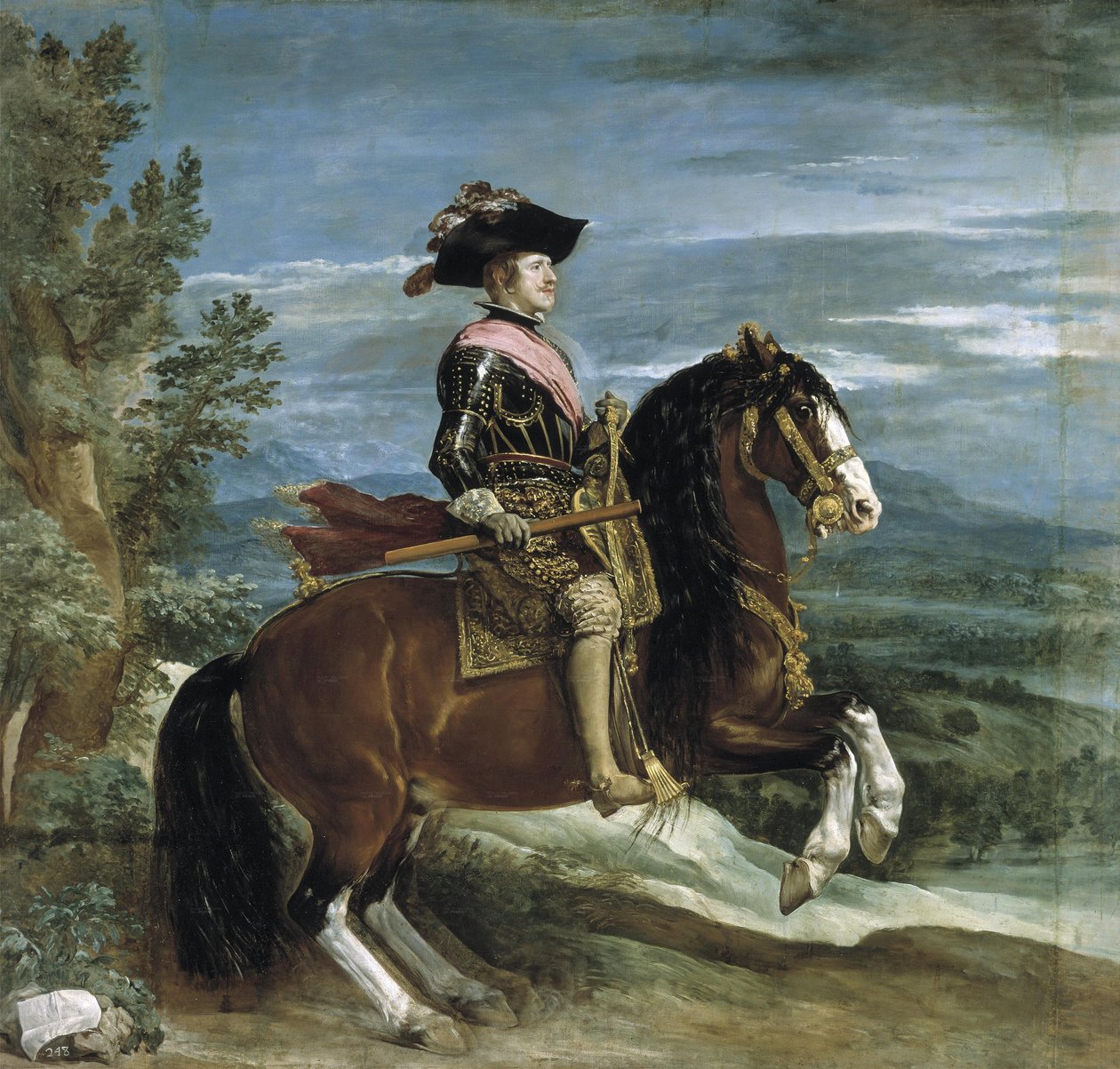 Portret konny króla Hiszpanii Filipa IV autorstwa Diego Velázquez