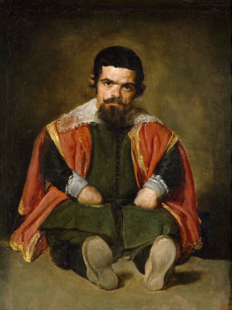 Hiszpański: El bufón el Primo Portret Sebastiana de Morra autorstwa Diego Velázquez