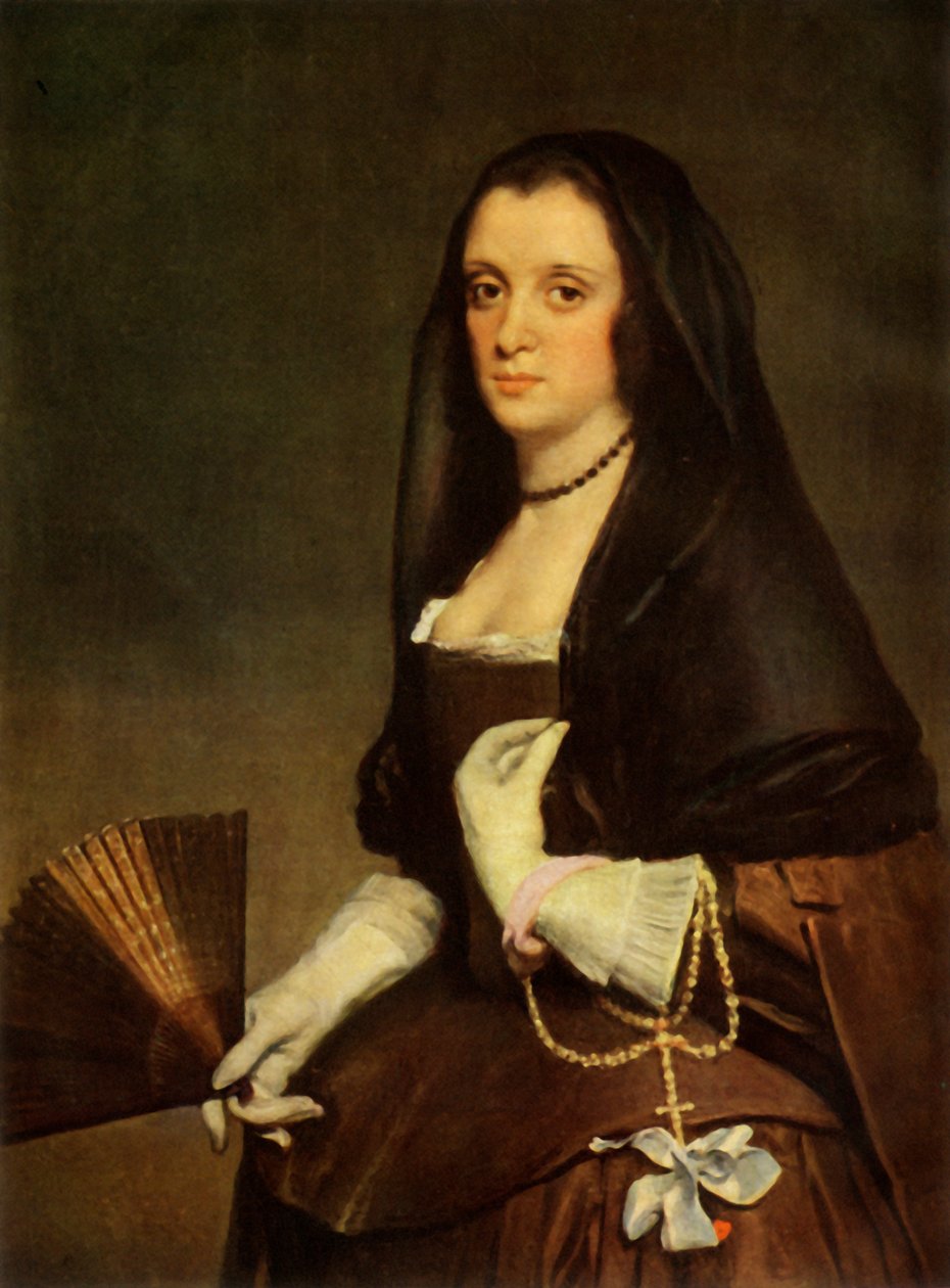 Dama z wachlarzem, c1640, 1946. autorstwa Diego Velázquez