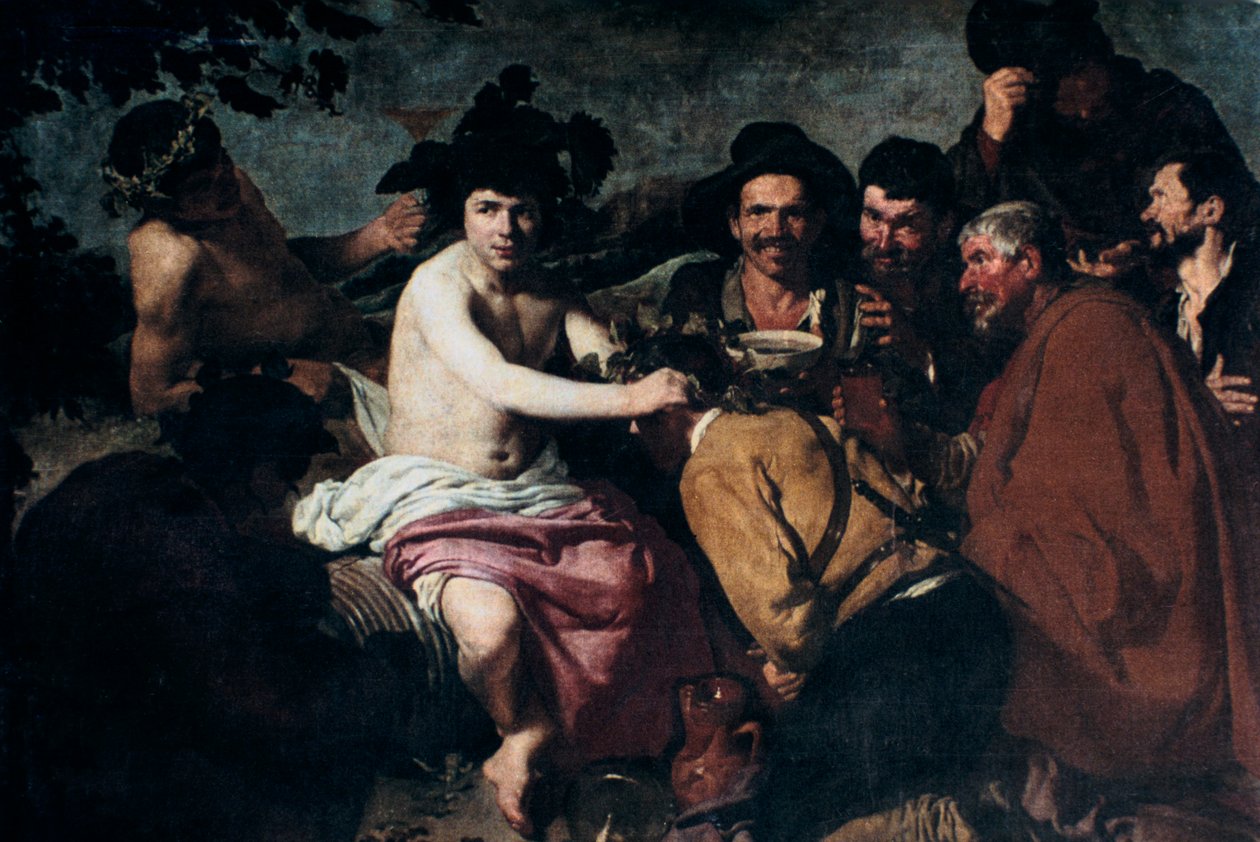 Triumf Bachusa lub Pijaków, XVII wiek. autorstwa Diego Velázquez