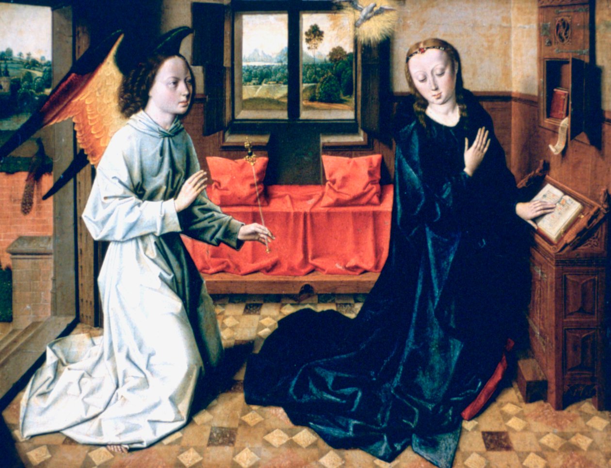 Zwiastowanie, 1465-1470 autorstwa Dieric Bouts