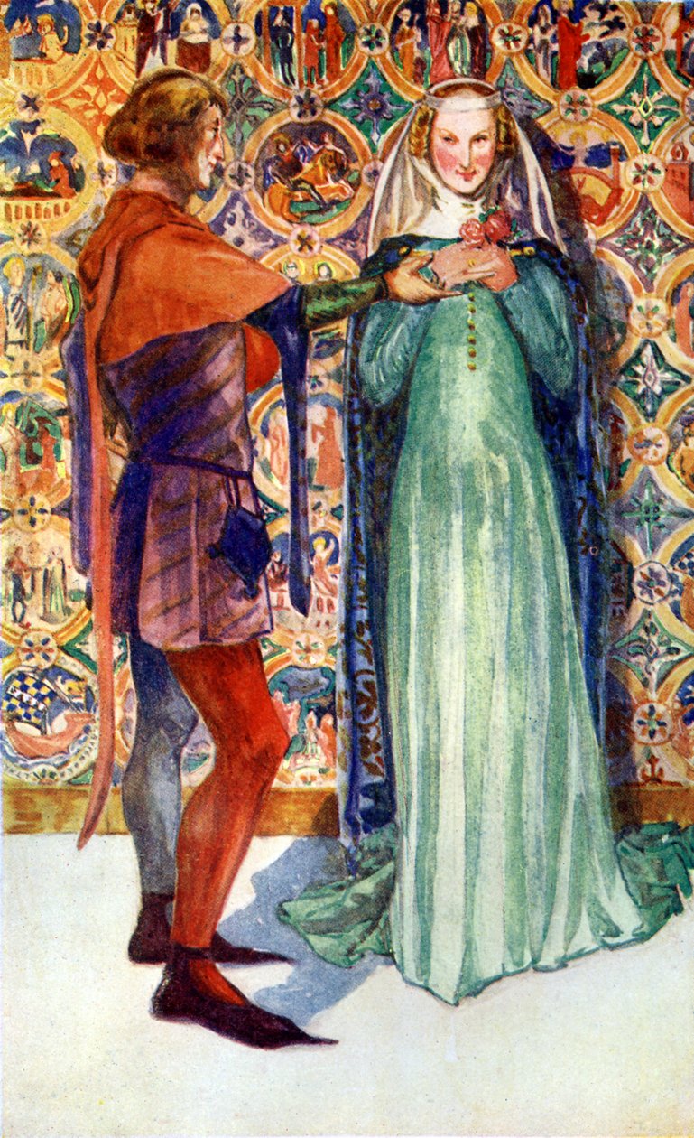 Kostium dla pary za panowania Edwarda II autorstwa Dion Clayton Calthrop