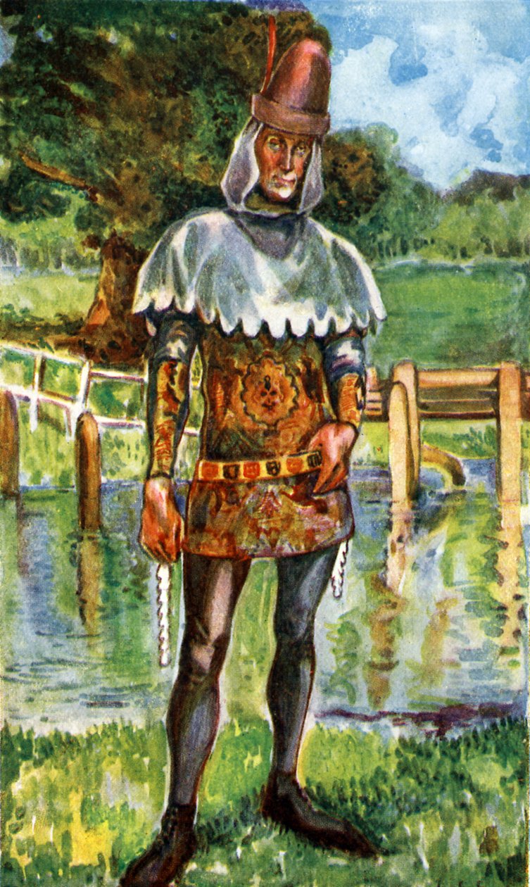Strój męski za panowania Edwarda III (1327-1377) autorstwa Dion Clayton Calthrop