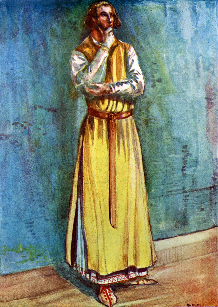 Strój męski w czasach panowania Jana (1199 - 1216) autorstwa Dion Clayton Calthrop