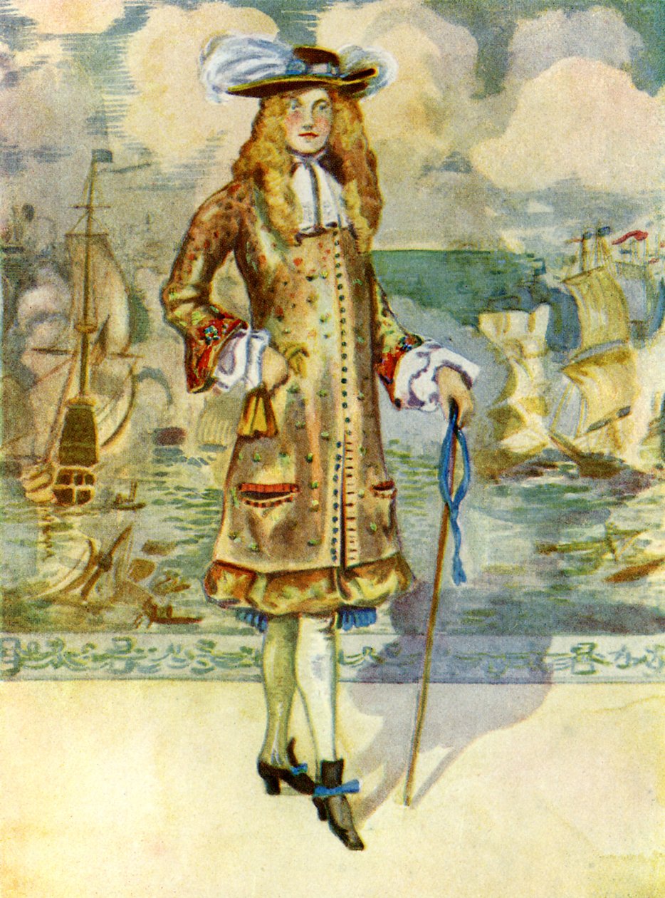 Strój męski za panowania Karola II (1660-1685) autorstwa Dion Clayton Calthrop