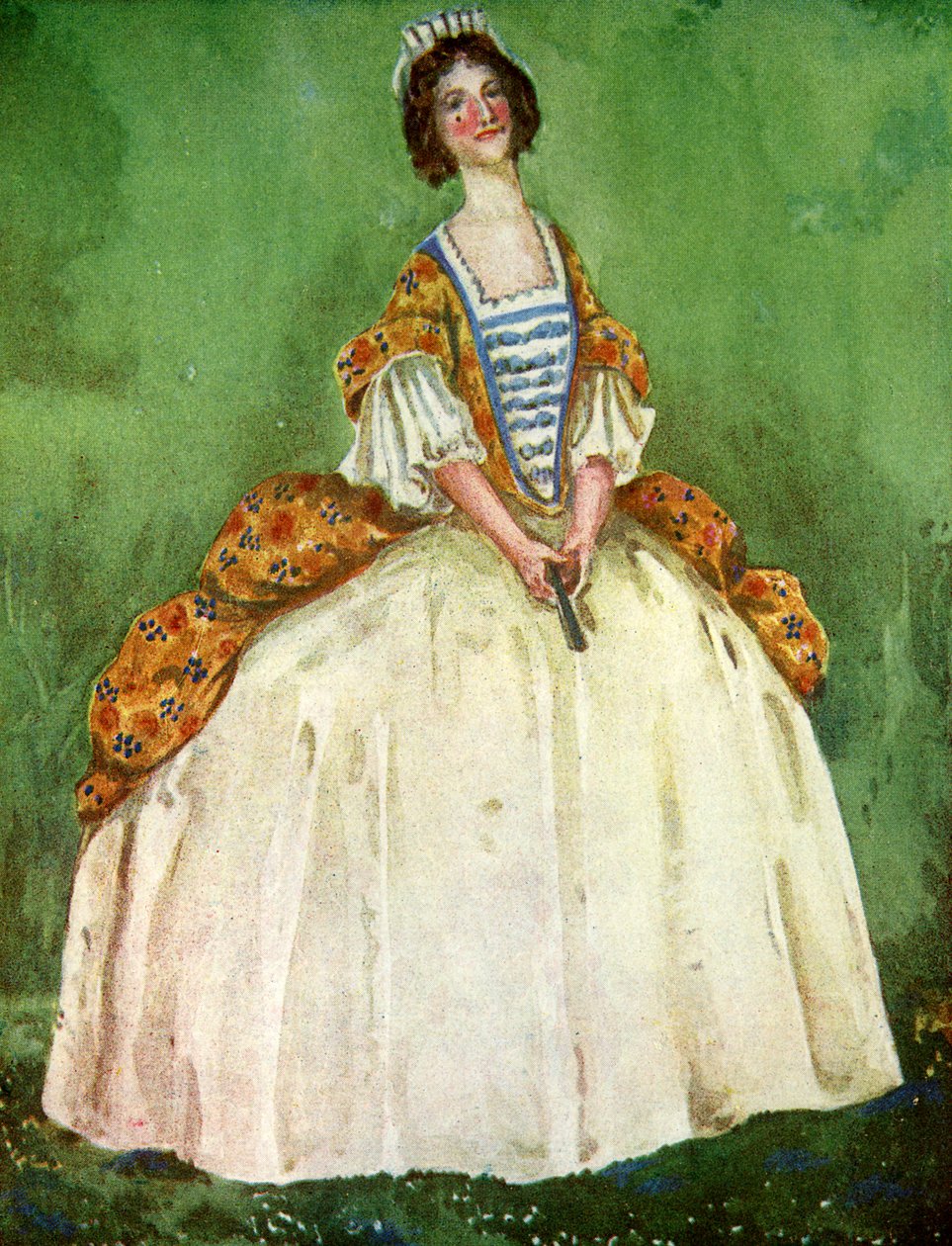 Kostium damski za panowania Anny I (1702-1714) autorstwa Dion Clayton Calthrop