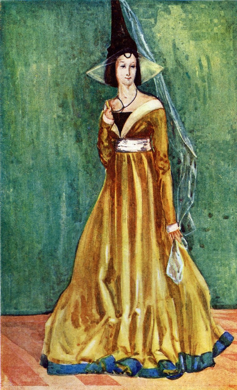 Strój kobiecy za panowania Edwarda IV (1461-1483) autorstwa Dion Clayton Calthrop