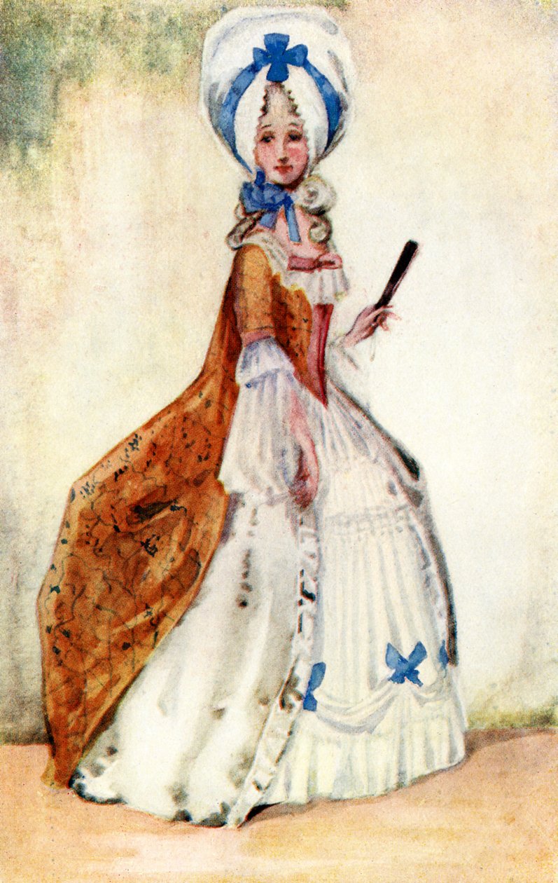 Kostium damski za panowania Jerzego III (1760-1820) autorstwa Dion Clayton Calthrop