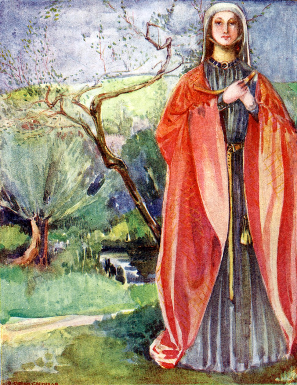 Strój kobiecy w czasach panowania Jana (1199 - 1216) autorstwa Dion Clayton Calthrop