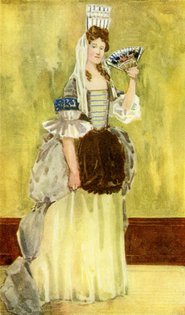 Strój kobiecy za panowania Wilhelma i Marii (1689-1702) autorstwa Dion Clayton Calthrop