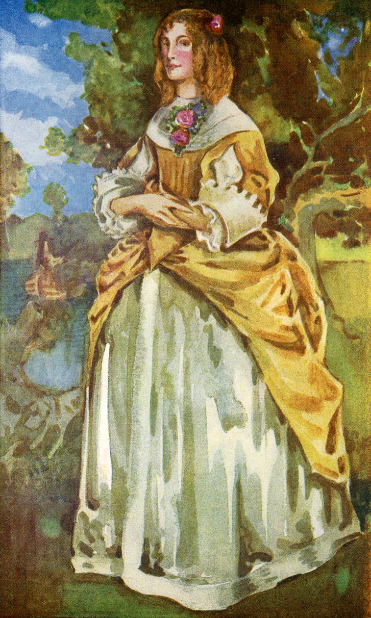 Strój kobiecy za panowania Jakuba II (1685-1689) autorstwa Dion Clayton Calthrop