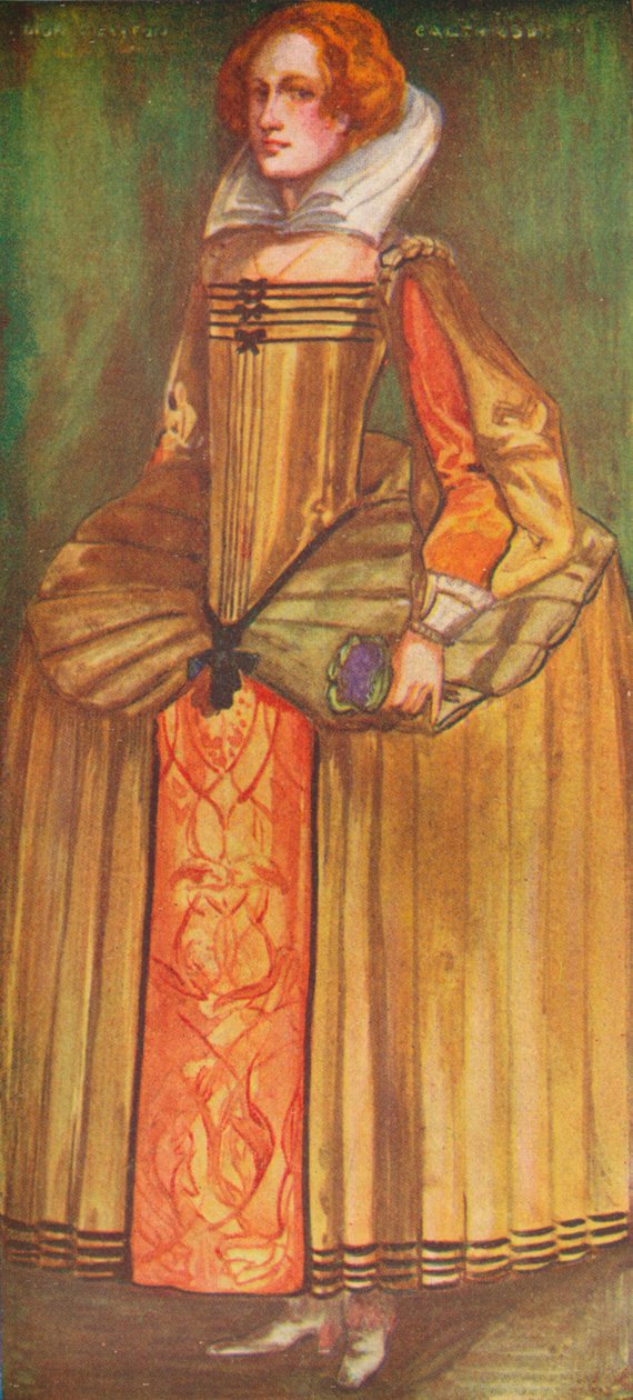 Kobieta z czasów Elżbiety, 1907 autorstwa Dion Clayton Calthrop