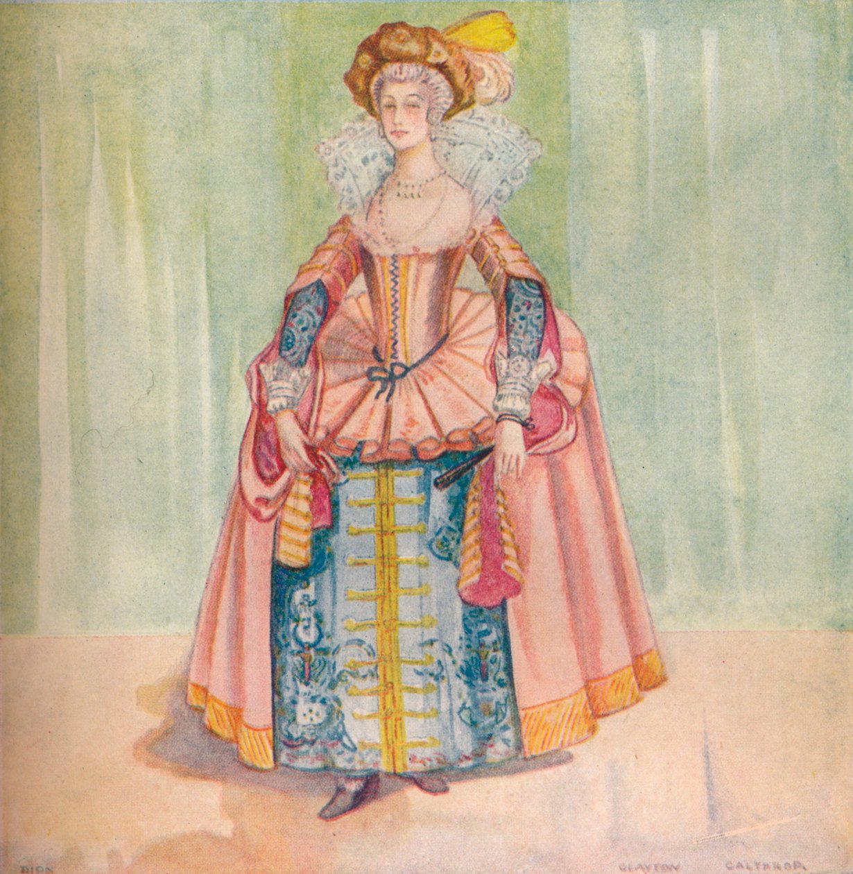 Kobieta czasów Jakuba I, 1907 autorstwa Dion Clayton Calthrop