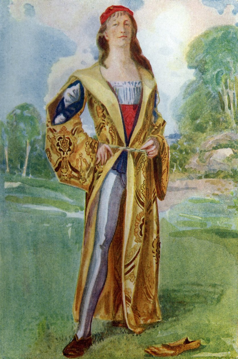 Strój męski za panowania Henryka VII (1485-1509) autorstwa Dion Clayton Calthrop