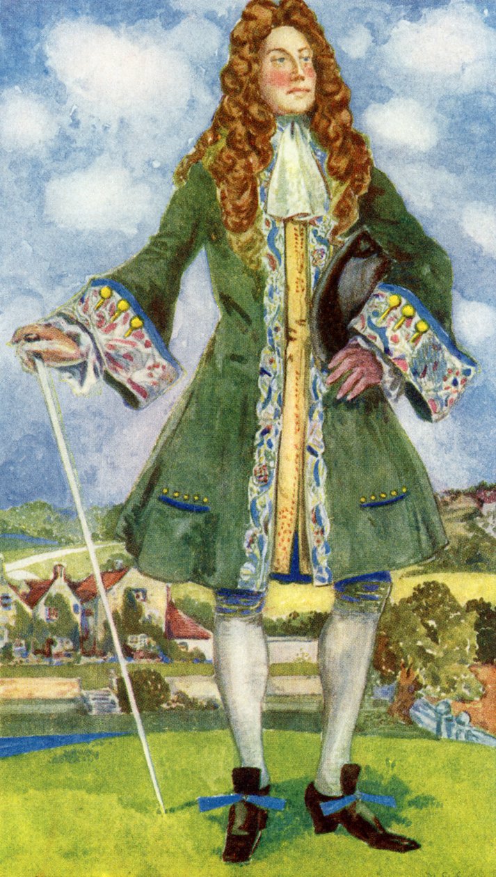 Strój męski za panowania Wilhelma i Marii (1689-1702) autorstwa Dion Clayton Calthrop