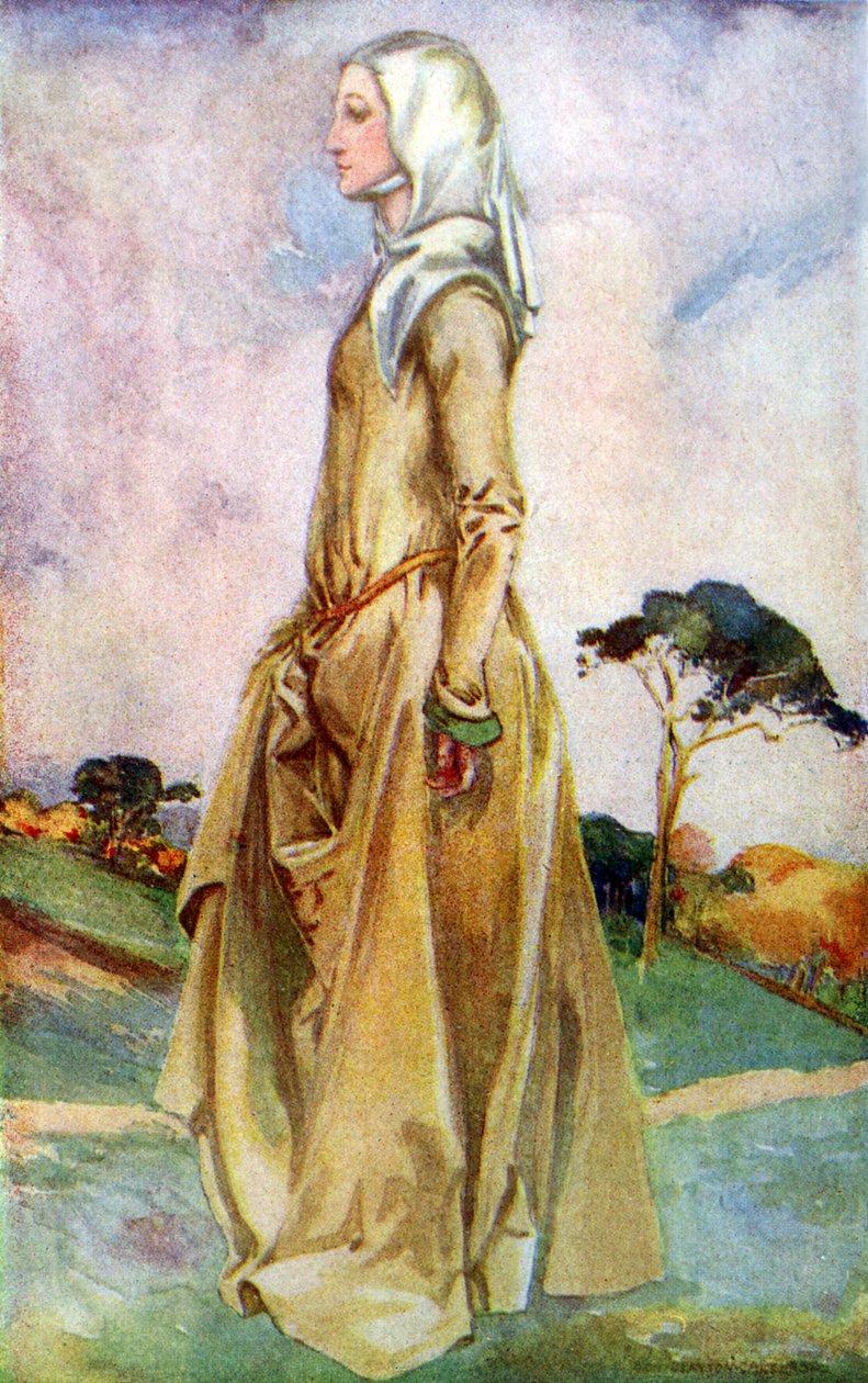 Kostium damski za panowania Henryka II (1154-1189) autorstwa Dion Clayton Calthrop