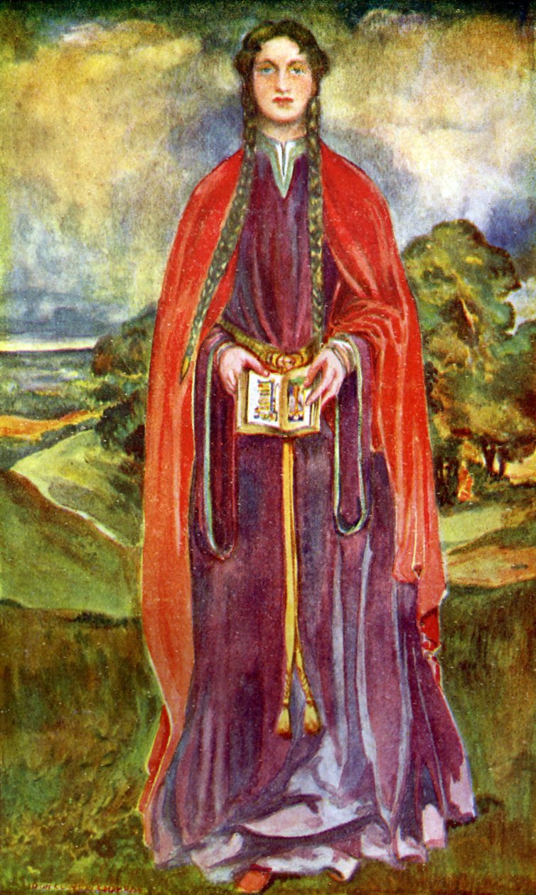 Kostium damski za panowania Henryka I autorstwa Dion Clayton Calthrop