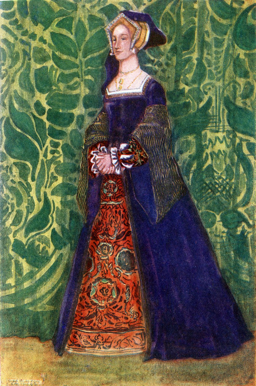 Strój kobiecy za Henryka VIII (1509-1547) autorstwa Dion Clayton Calthrop
