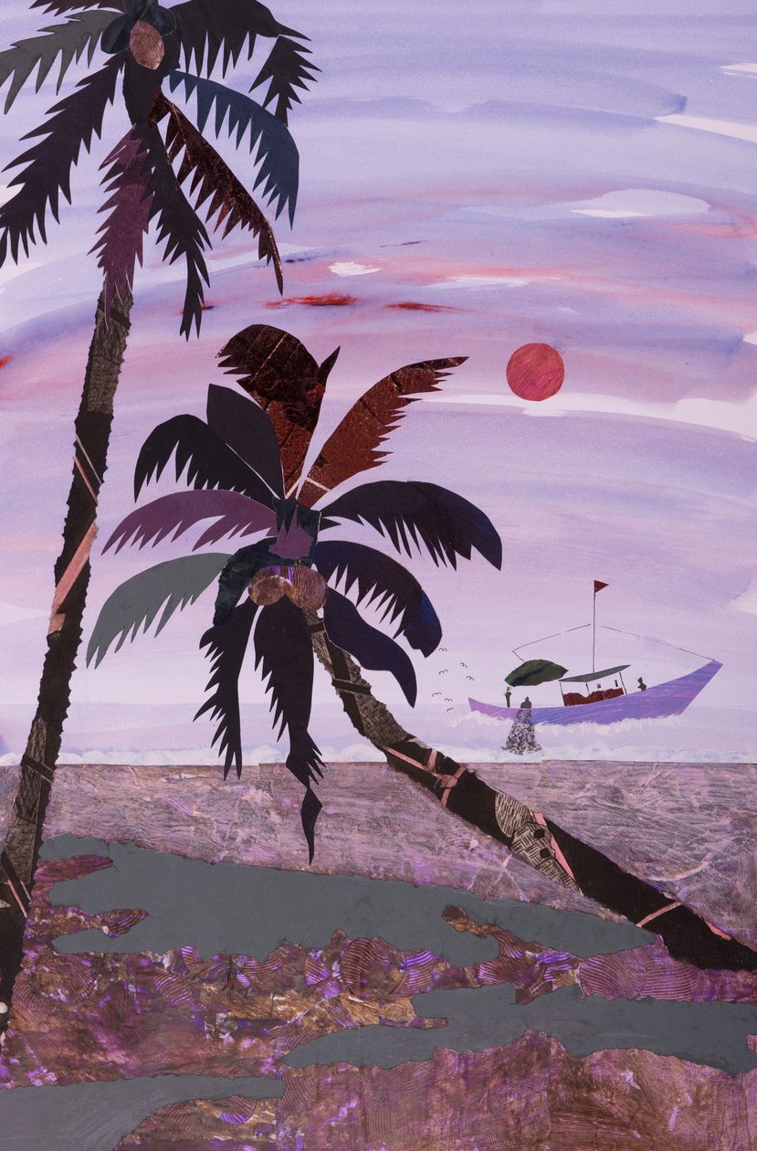 Wędkarstwo, 2020 (kolaż) autorstwa Dione Verulam