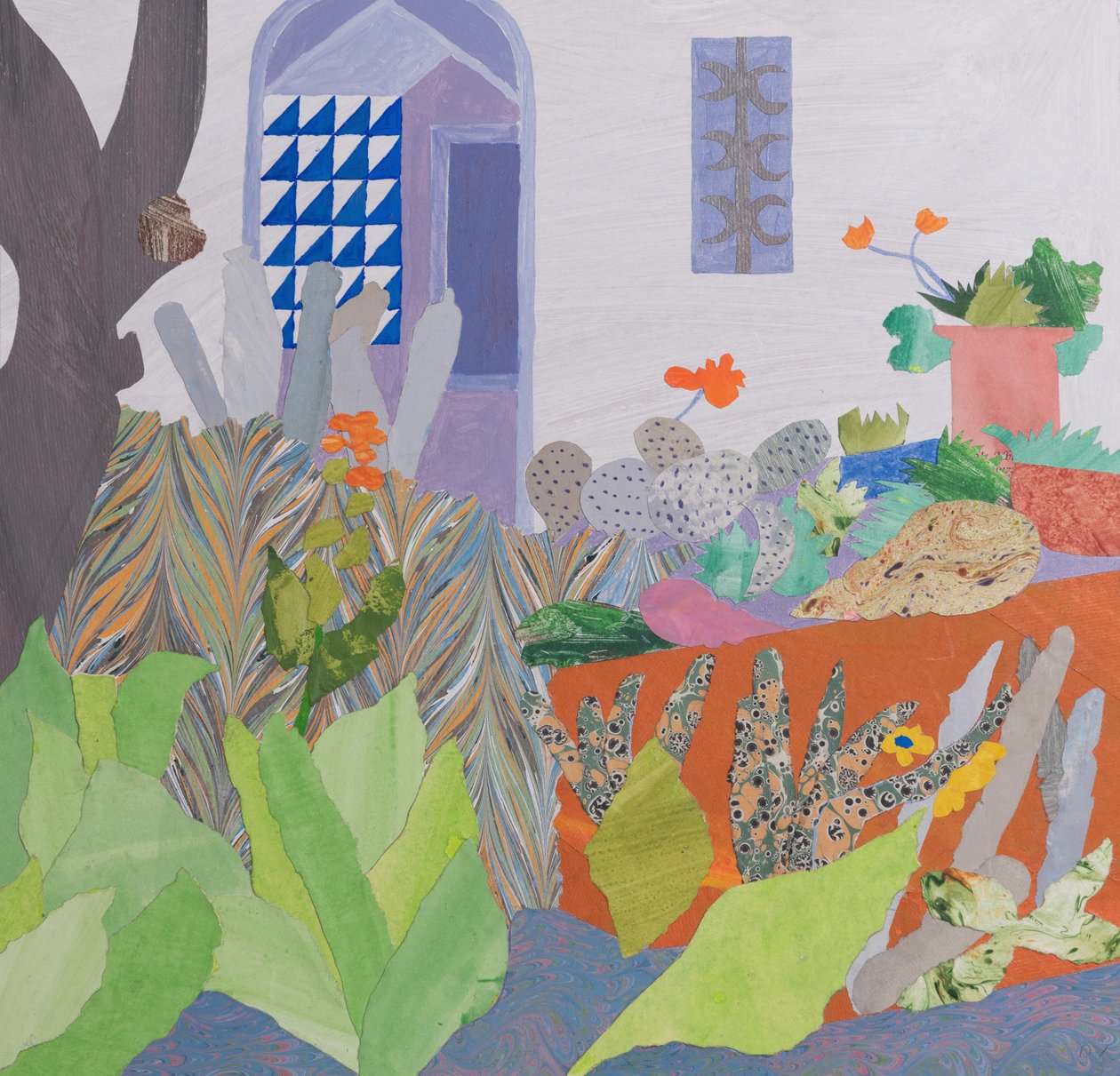 Izolacja w raju (kolaż) autorstwa Dione Verulam