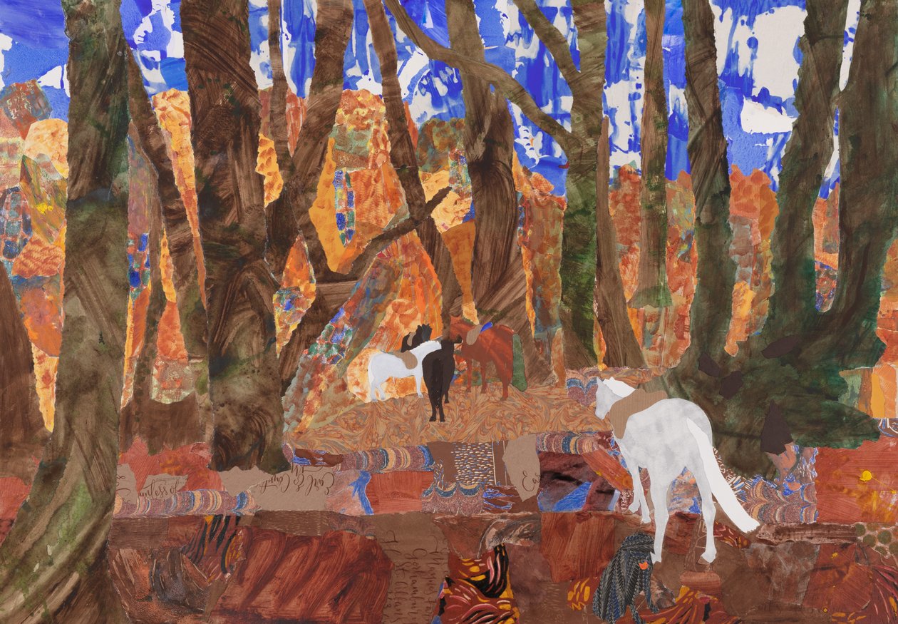 Odpoczynek, 2020 (kolaż) autorstwa Dione Verulam