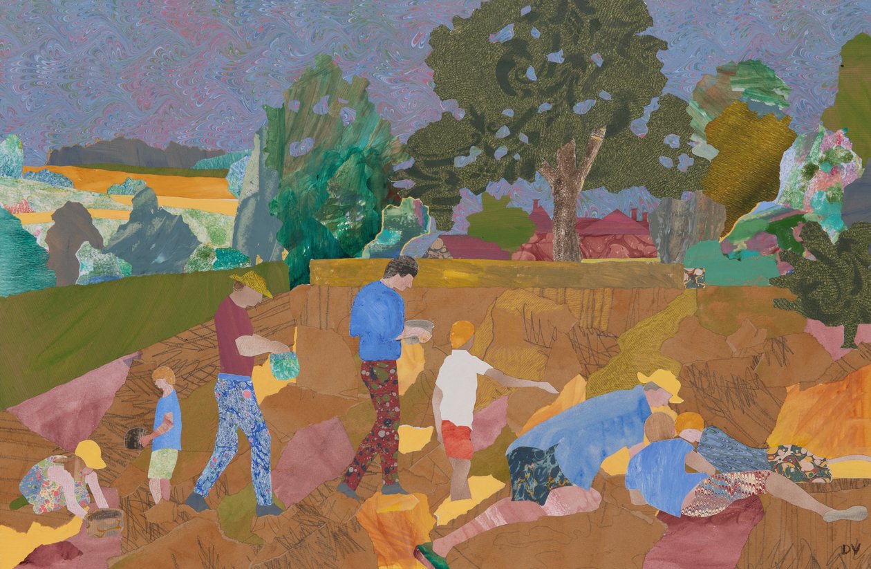 Żółty grzechotnik (kolaż) autorstwa Dione Verulam