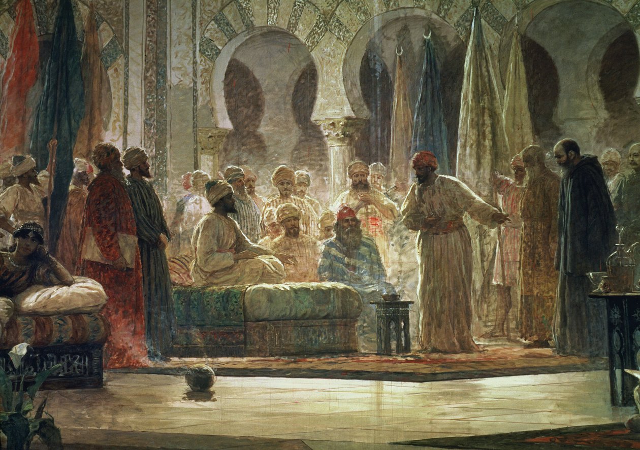 Abd al-Rahman III (891-961) Odebranie Ambasadora autorstwa Dionisio Baixeras Verdaguer