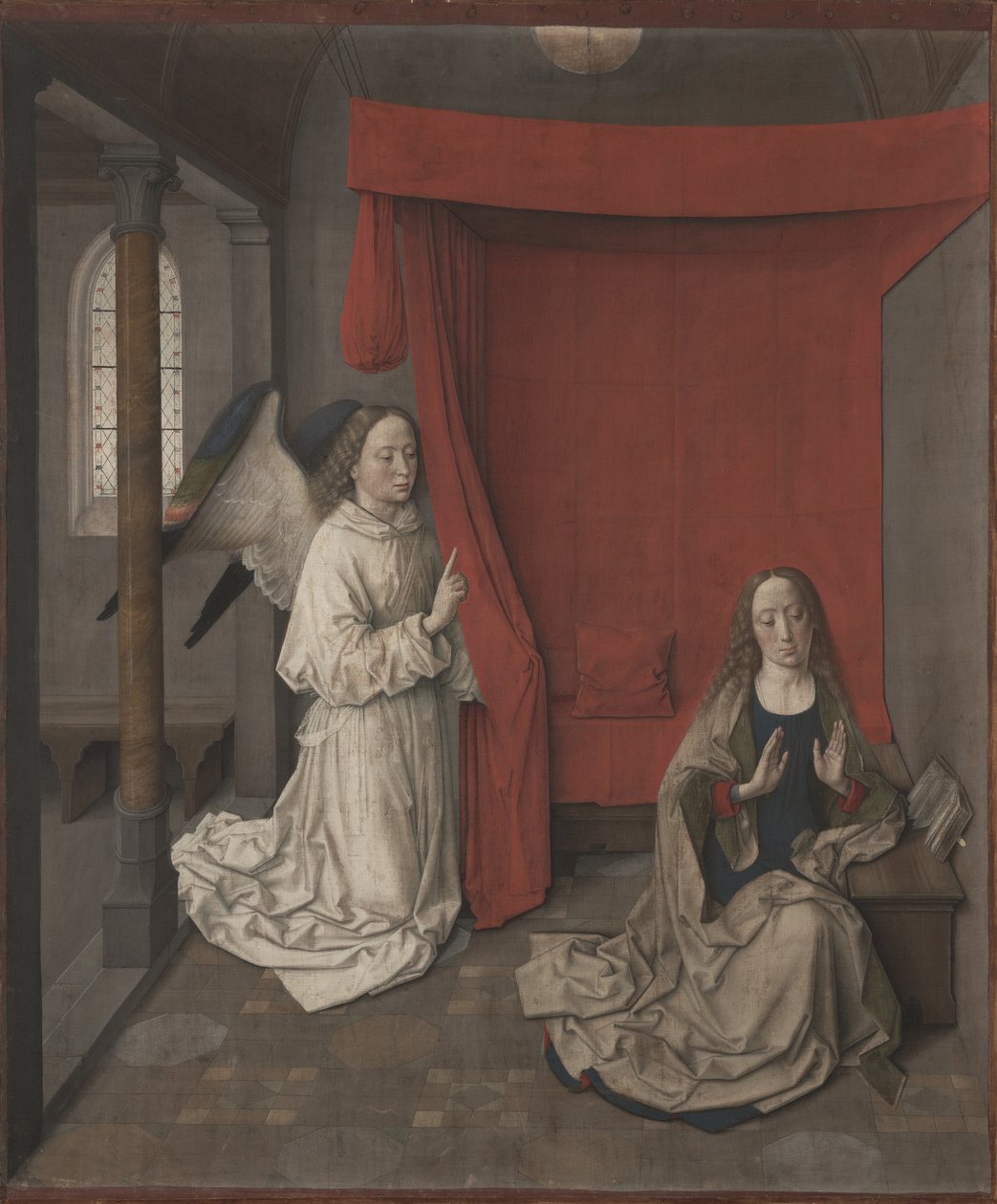 Zwiastowanie, ok. 1450-55 (tempera na płótnie) autorstwa Dirck Bouts