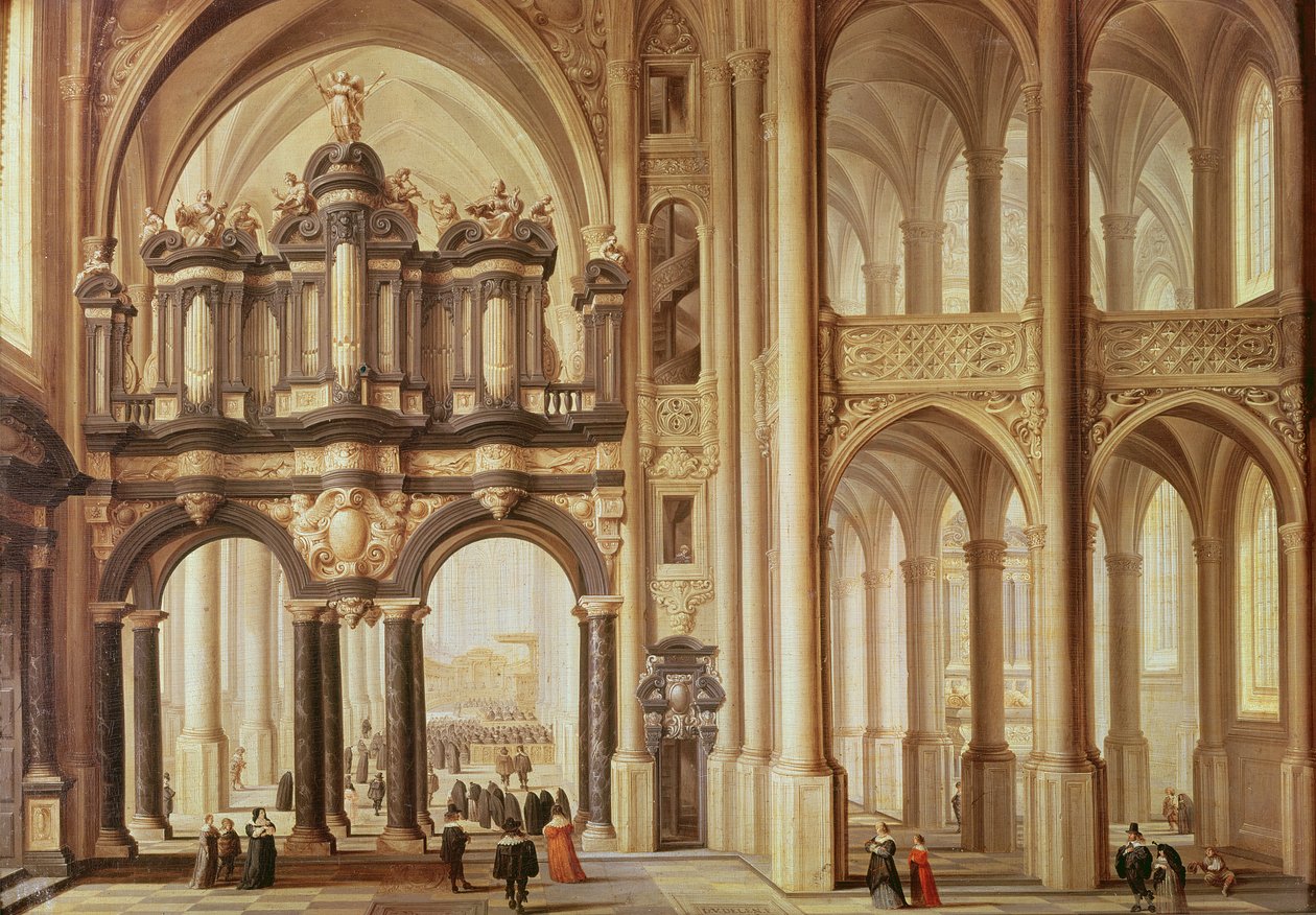 Wnętrze kościoła autorstwa Dirck van Delen