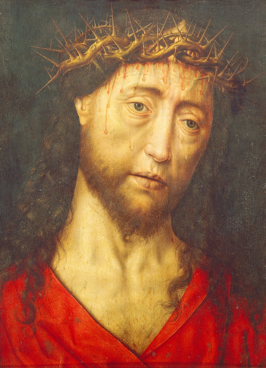 Głowa Chrystusa ukoronowana cierniami przez starszego Dierica Boutsa (ok. 1415-1475) autorstwa Dirck Bouts