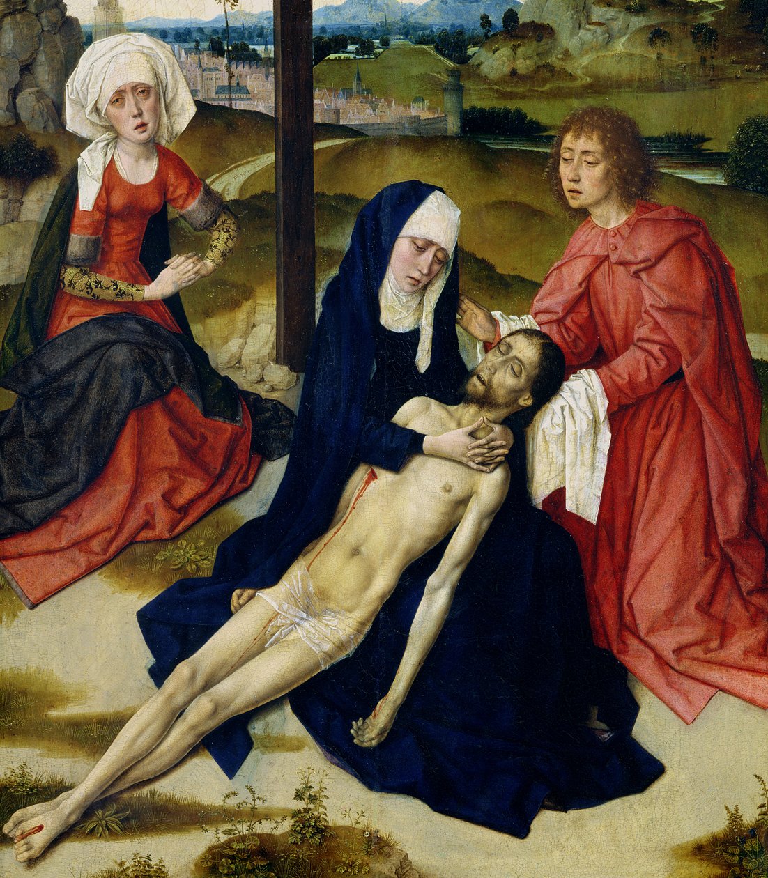 Lamentacja (detal z 93895) autorstwa Dirck Bouts