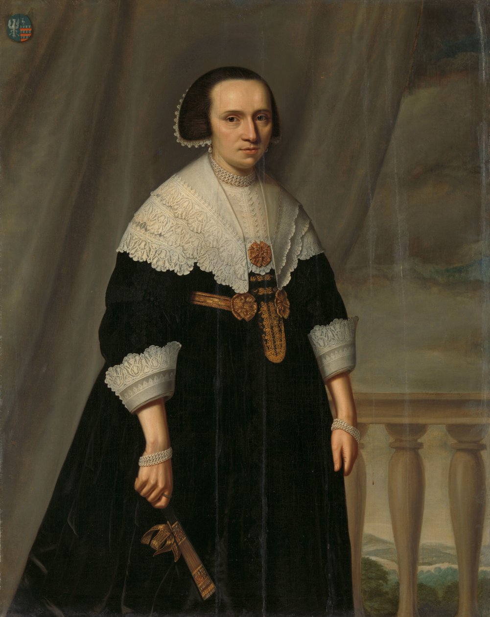 Portret Machtelda Basa ( - 1681) autorstwa Dirck Dircksz. van Santvoort (manner of)