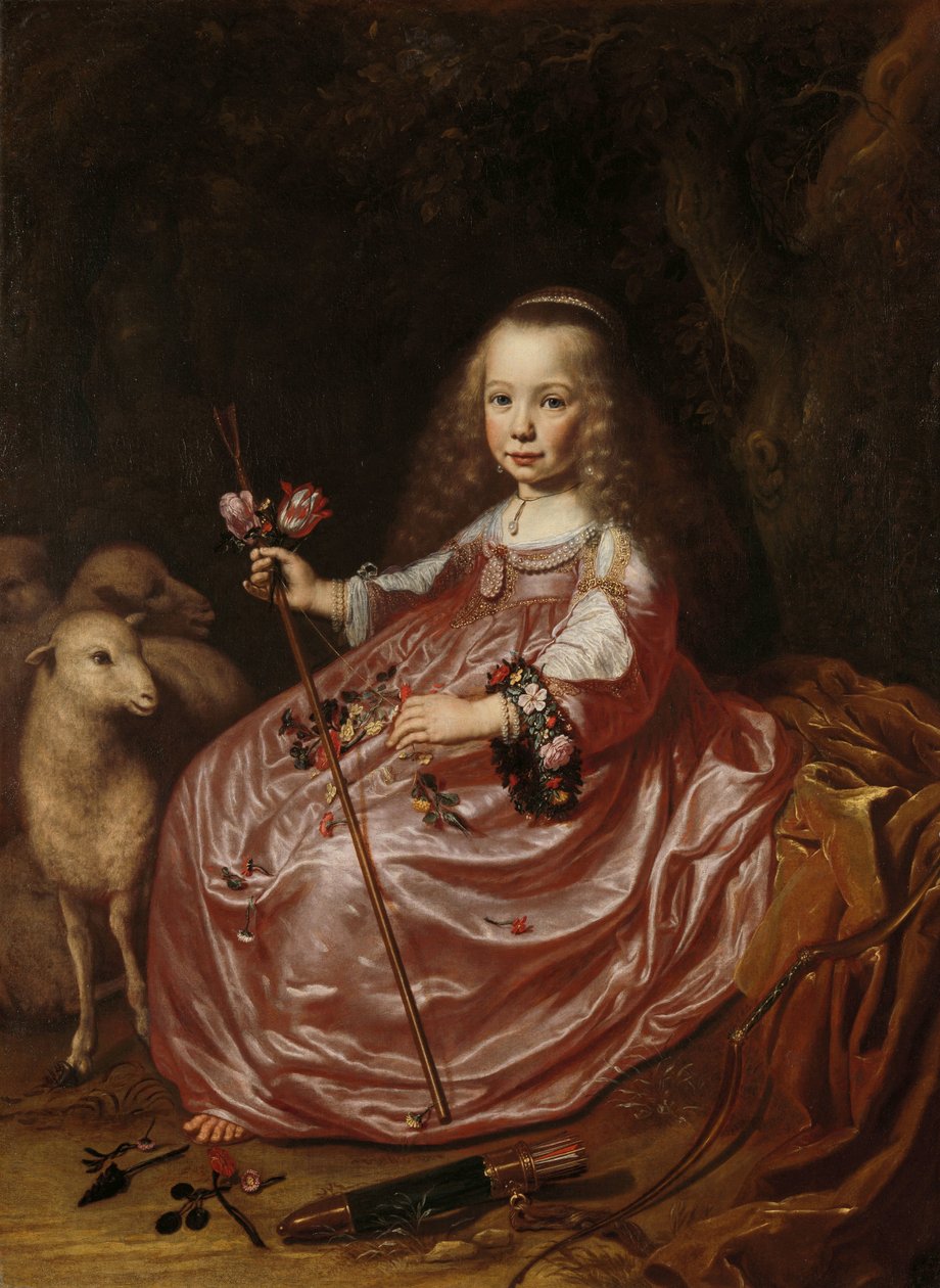 Portret Klary Alewijn Clara Alewijn (1635-74(. córka Abrahama Alewijna i Geertruida Hooftmanów autorstwa Dirck Dircksz. van Santvoort