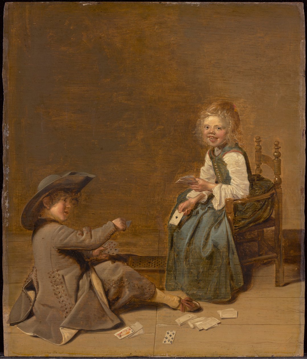 Kinder spielen Karten autorstwa Dirck Hals