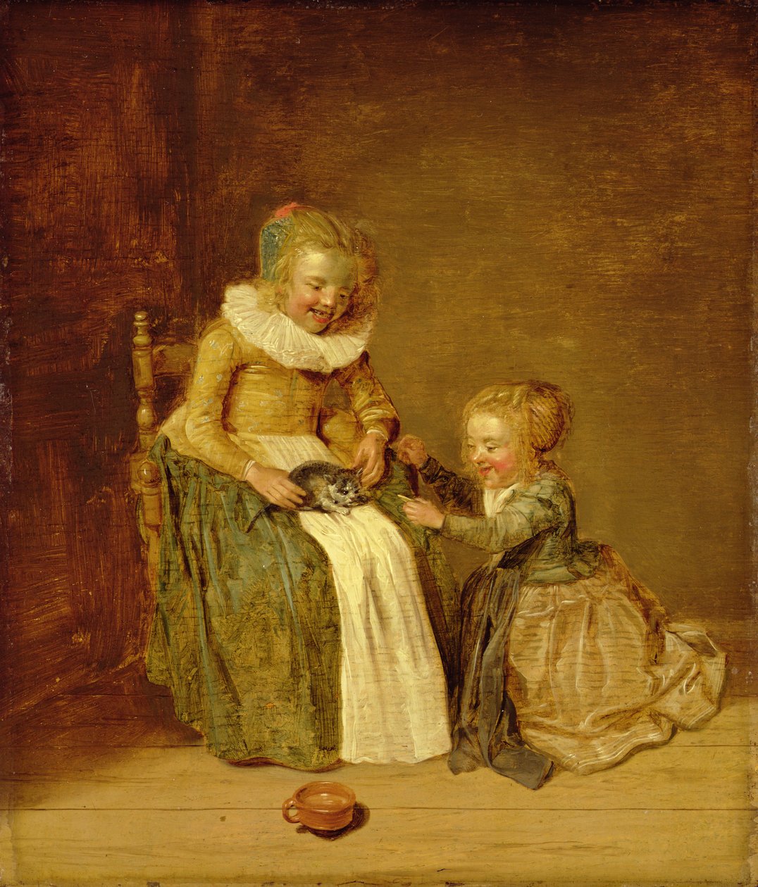 Dzieci z kotem, 1631 autorstwa Dirck Hals