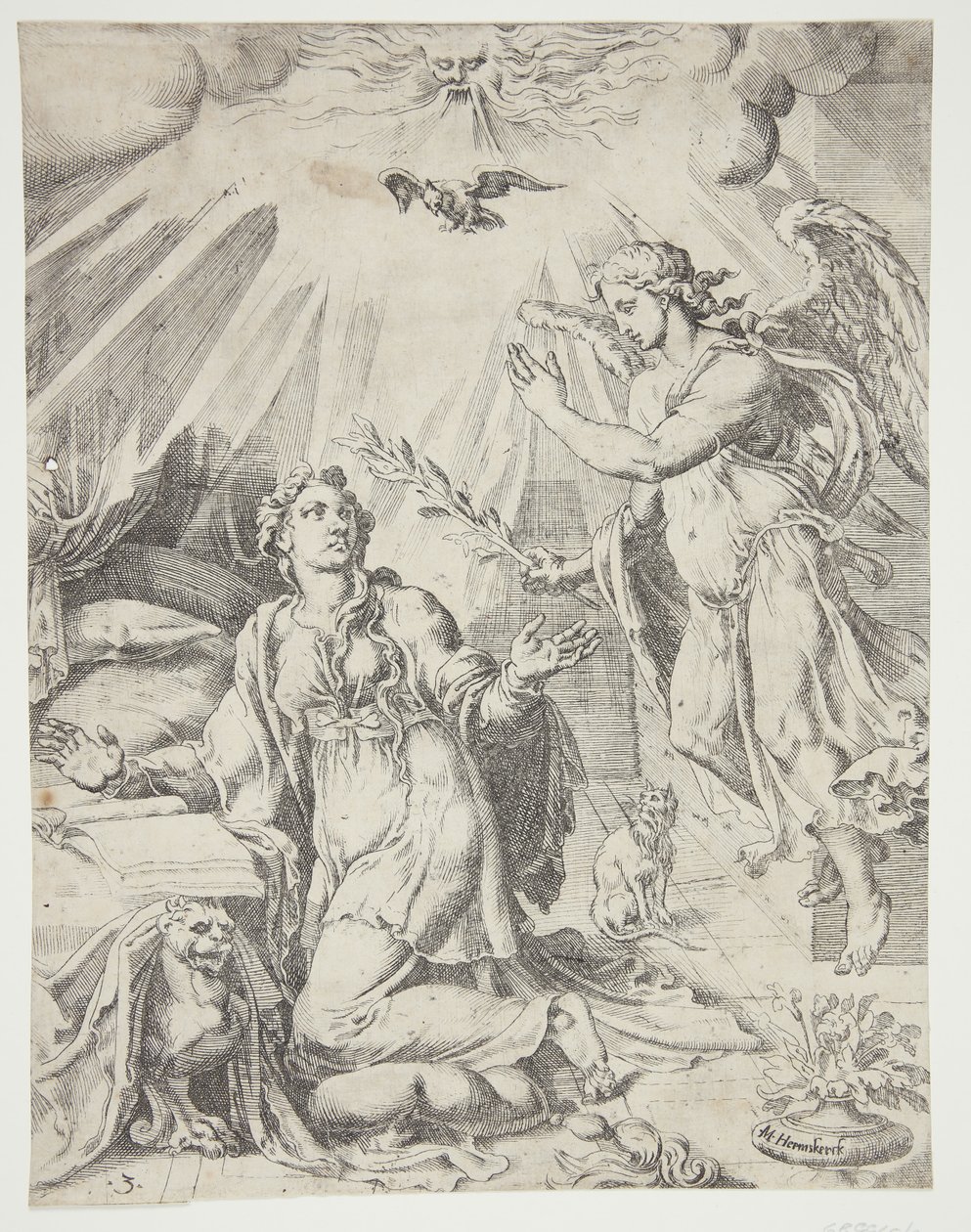 Zwiastowanie autorstwa Dirck Volckertsz. Coornhert