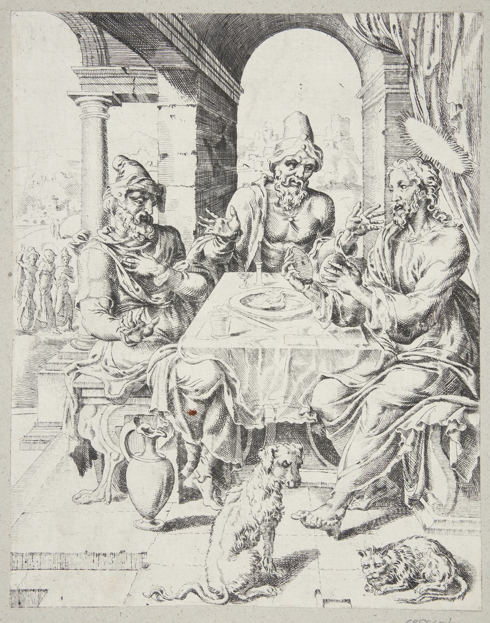 Wieczerza w Emaus autorstwa Dirck Volckertsz. Coornhert