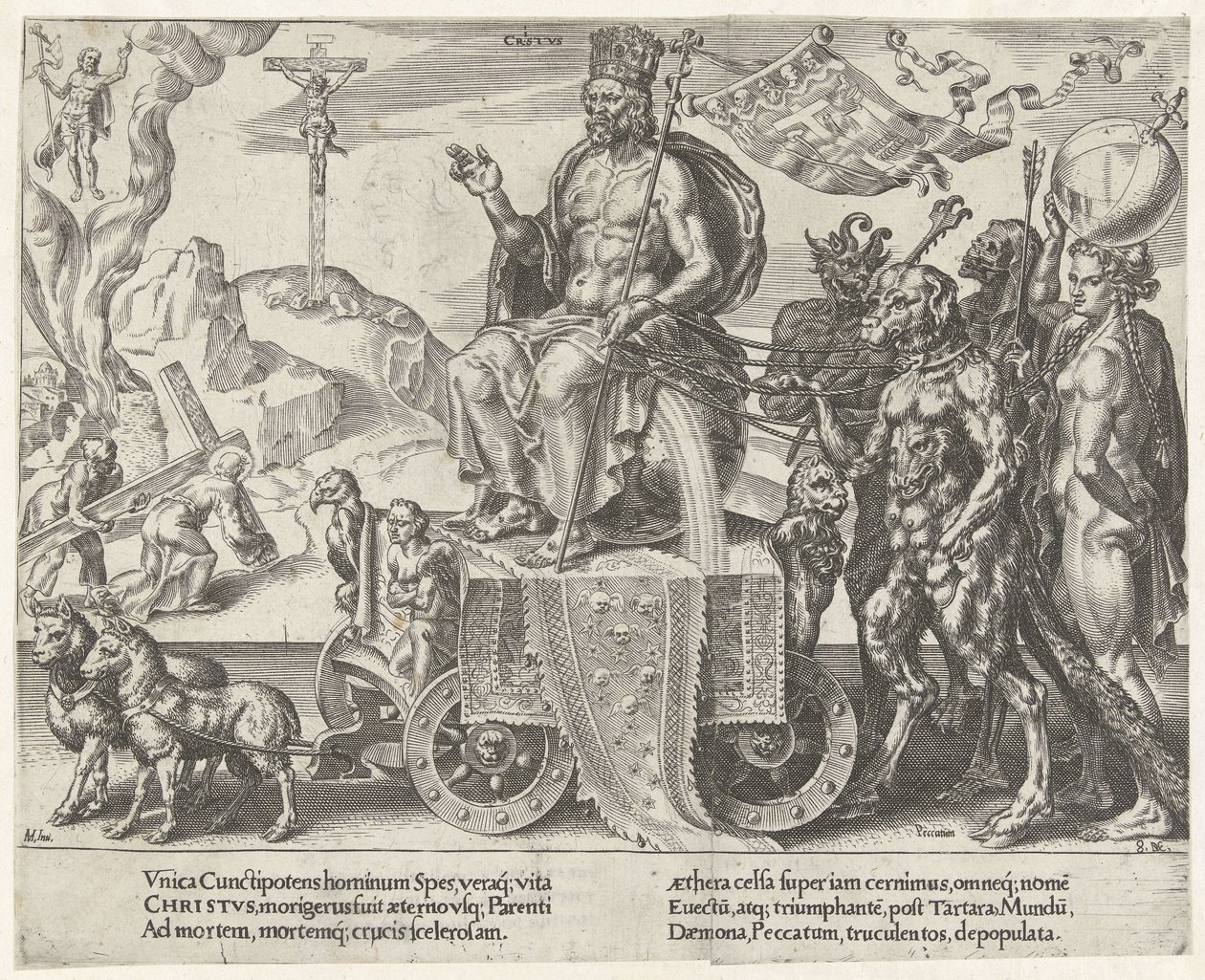 Triumf Chrystusa Triumf cierpliwości (tytuł serii) Patientiae Trivmphvs (tytuł serii) autorstwa Dirck Volckertsz. Coornhert