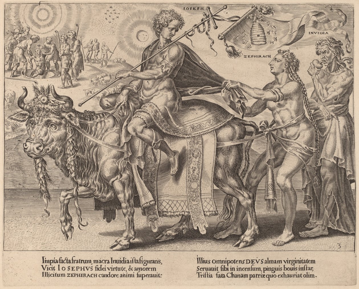 Triumf Józefa autorstwa Dirck Volckertz Coornhert after Maerten van Heemskerck