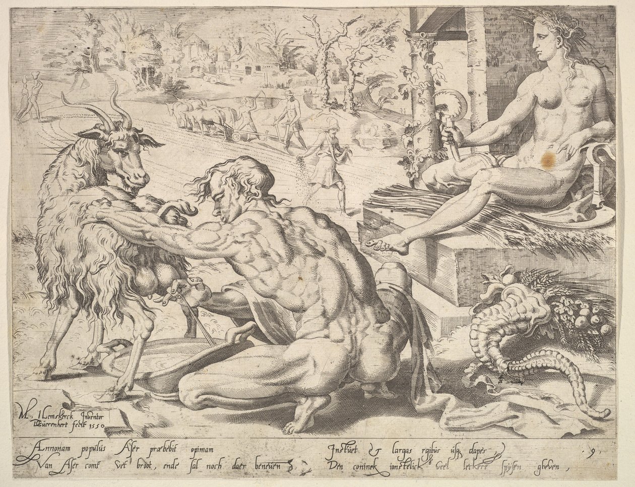 Asher, z serii Dwunastu patriarchów, 1550. autorstwa Dirck Volkertsen Coornhert