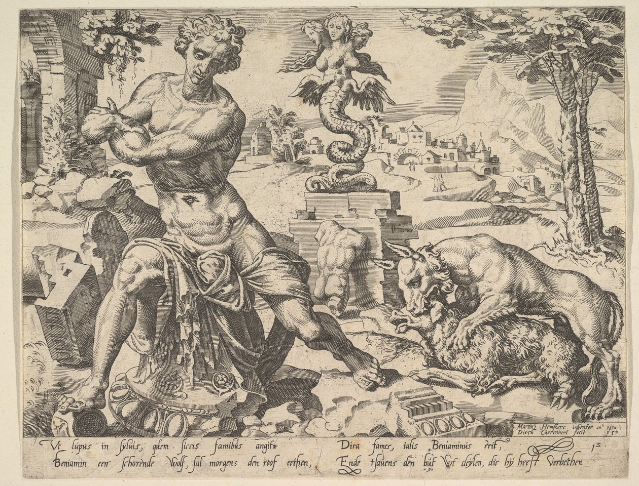 Benjamin, z cyklu Dwunastu patriarchów, 1550. autorstwa Dirck Volkertsen Coornhert