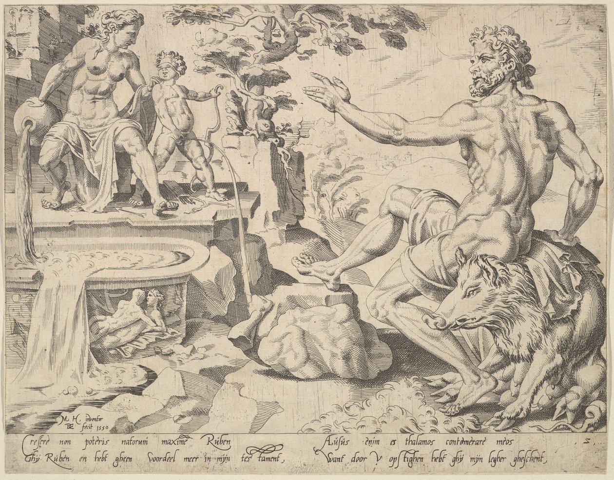 Ruben [Rdz 49:3-4], z serii Dwunastu Patriarchów, 1550. autorstwa Dirck Volkertsen Coornhert