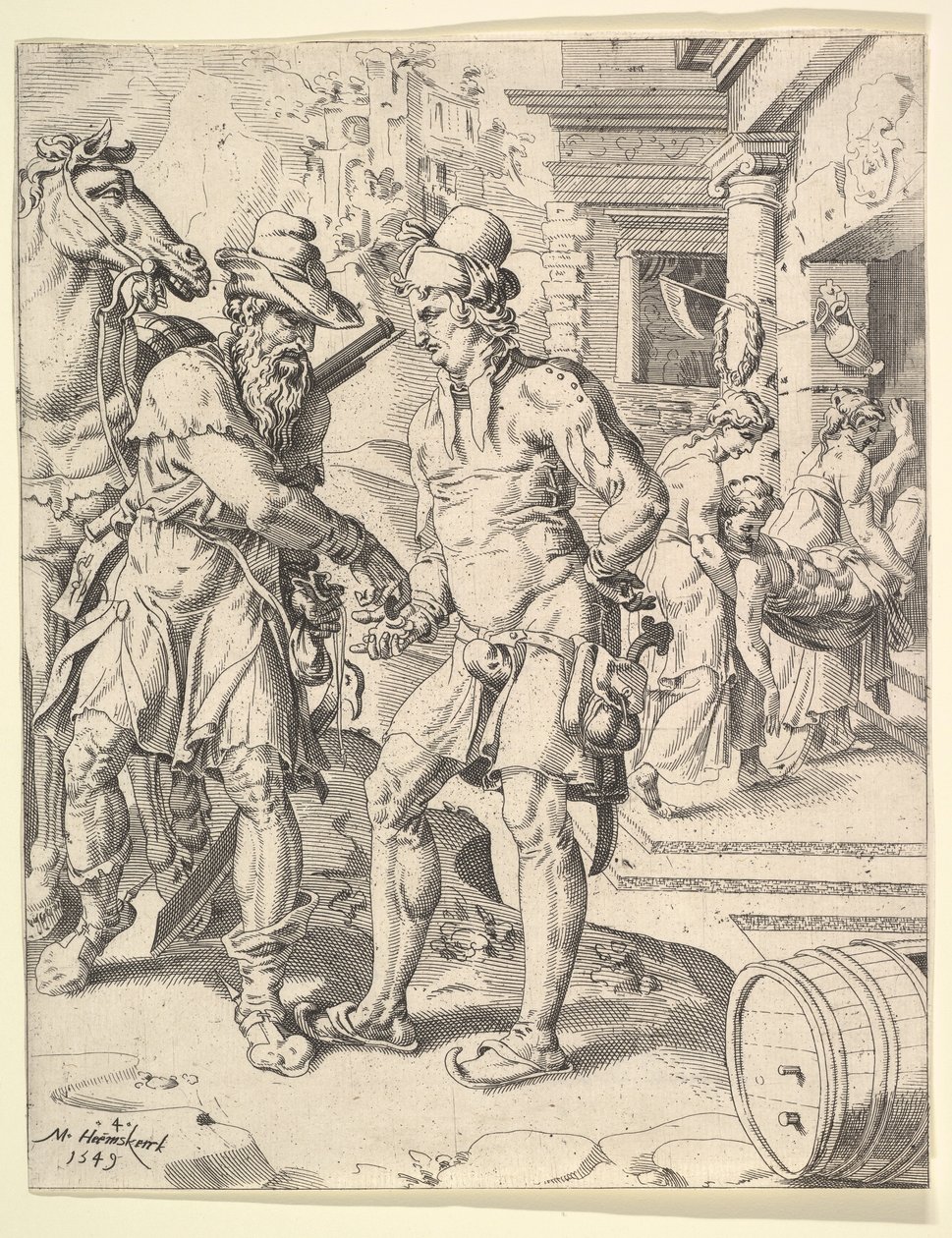 Przypowieść o dobrym Samarytaninie, 1549. autorstwa Dirck Volkertsen Coornhert